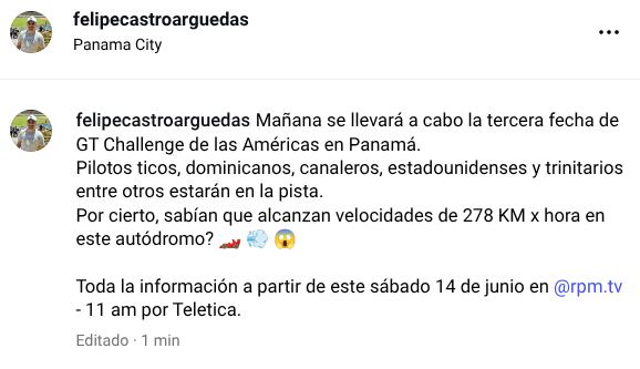Felipe Castro fue despedido de Teletica Deportes el 31 de marzo por cambios en el departamento dirigido por Jorge Martínez