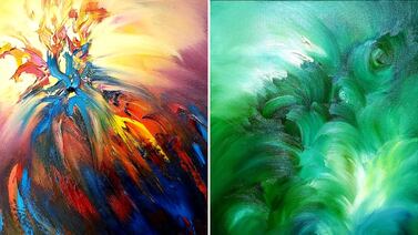 ‘Mycelium’: La exhibición de óleos abstractos que explora la conexión con los árboles