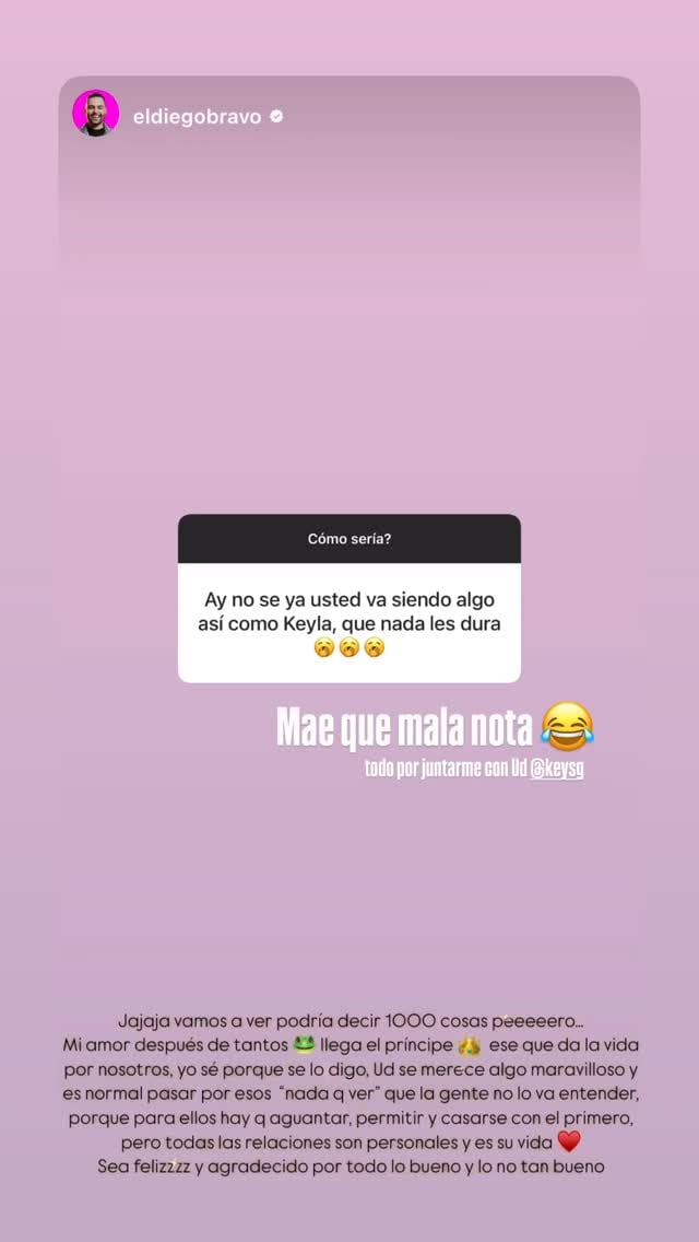 Keyla Sánchez le mandó fuertes filazos a sus exnovios al aconsejar sobre temas del amor al youtuber Diego Bravo, quien está en proceso de superar la ruptura con su expareja Esteban Irola.