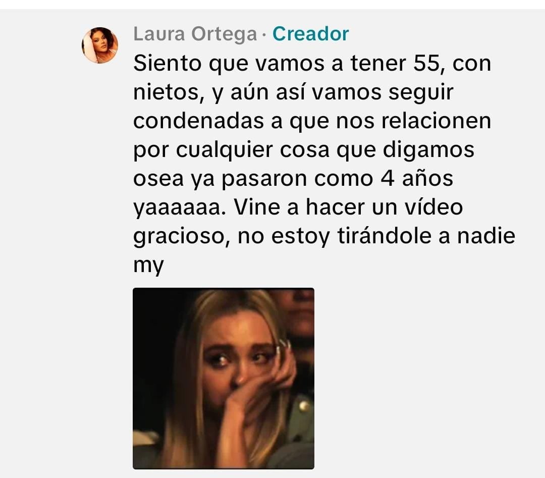 Laura Ortega respondió a los comentarios y pidió dejar de relacionarla con situaciones sentimentales de hace varios años.