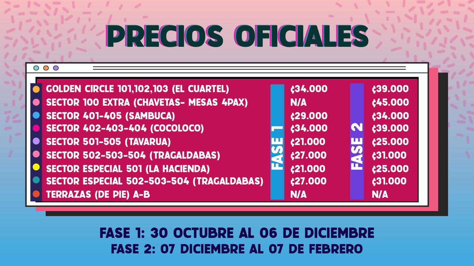 Estos son los precios para Viva los 90s Fest.