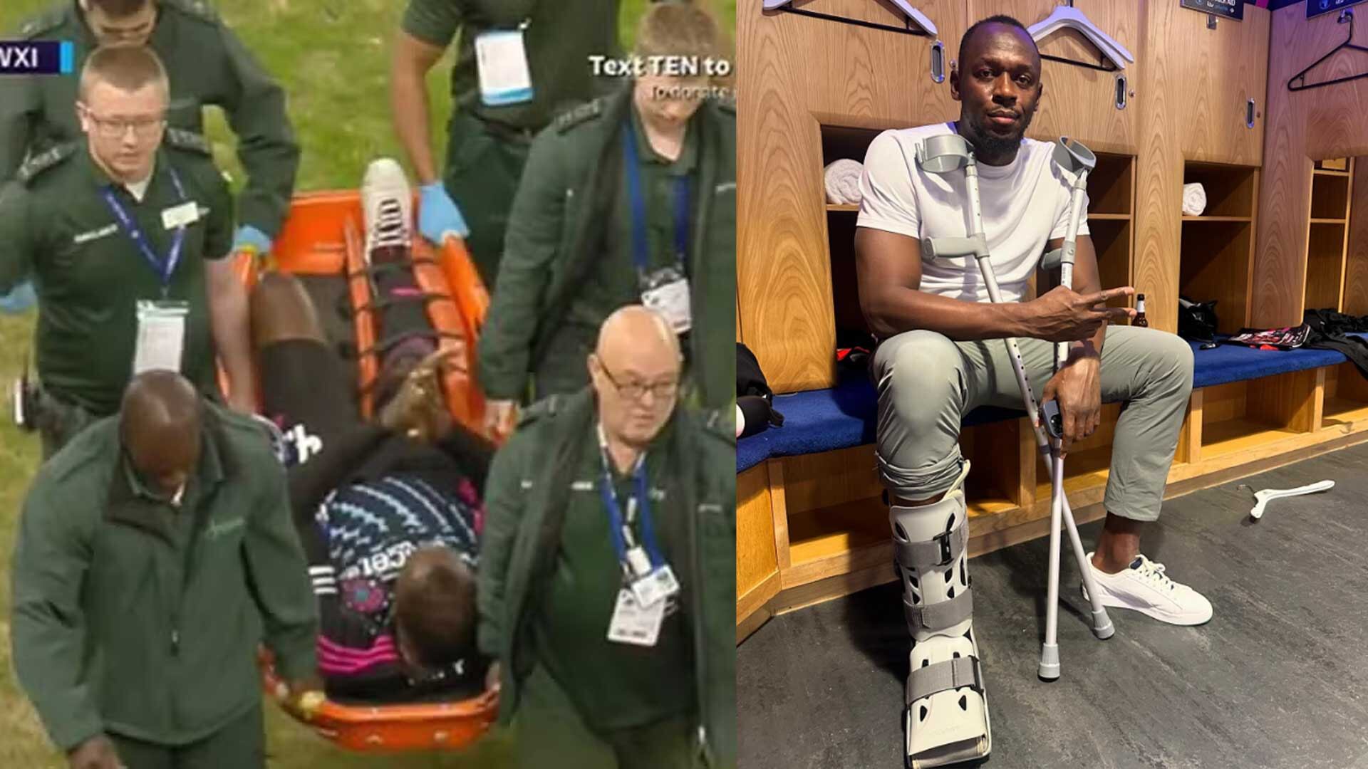 Usain Bolt sufre grave lesión en el amistoso Soccer Aid en Stamford Bridge, afectando su tendón de Aquiles.