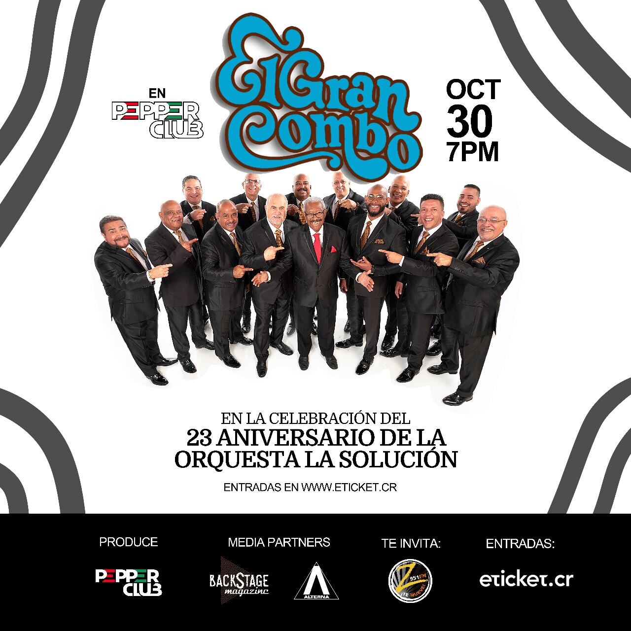 El Gran Combo de Puerto Rico se unirá a la gran fiesta.