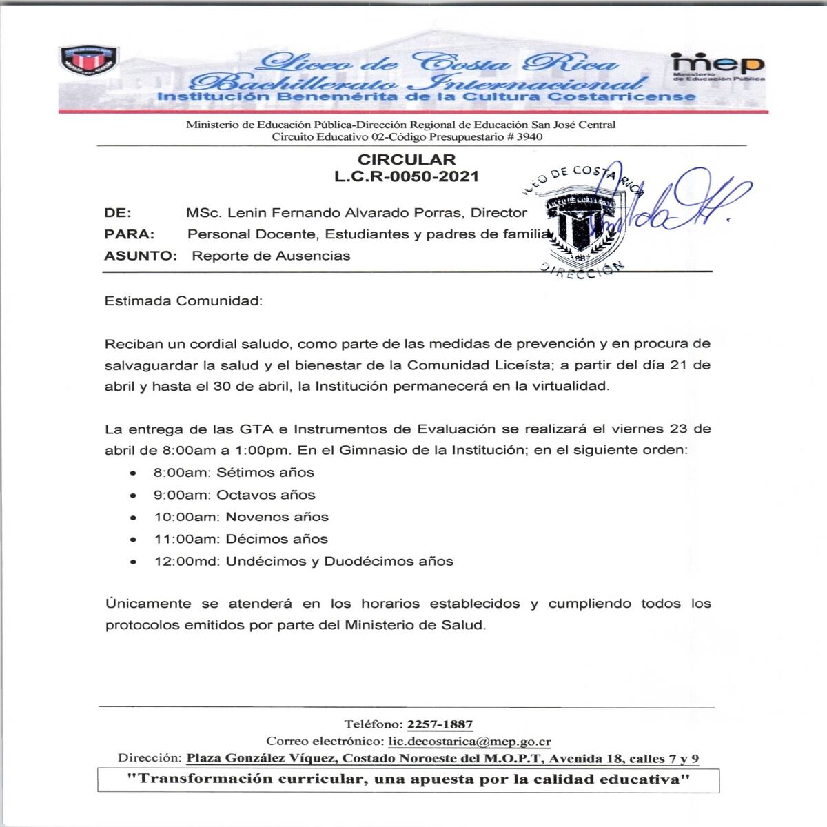 Una profesora de Orientación del Liceo de Costa Rica murió a consecuencia del covid-19 y otros cinco educadores de esa institución resultaron positivos al virus.
