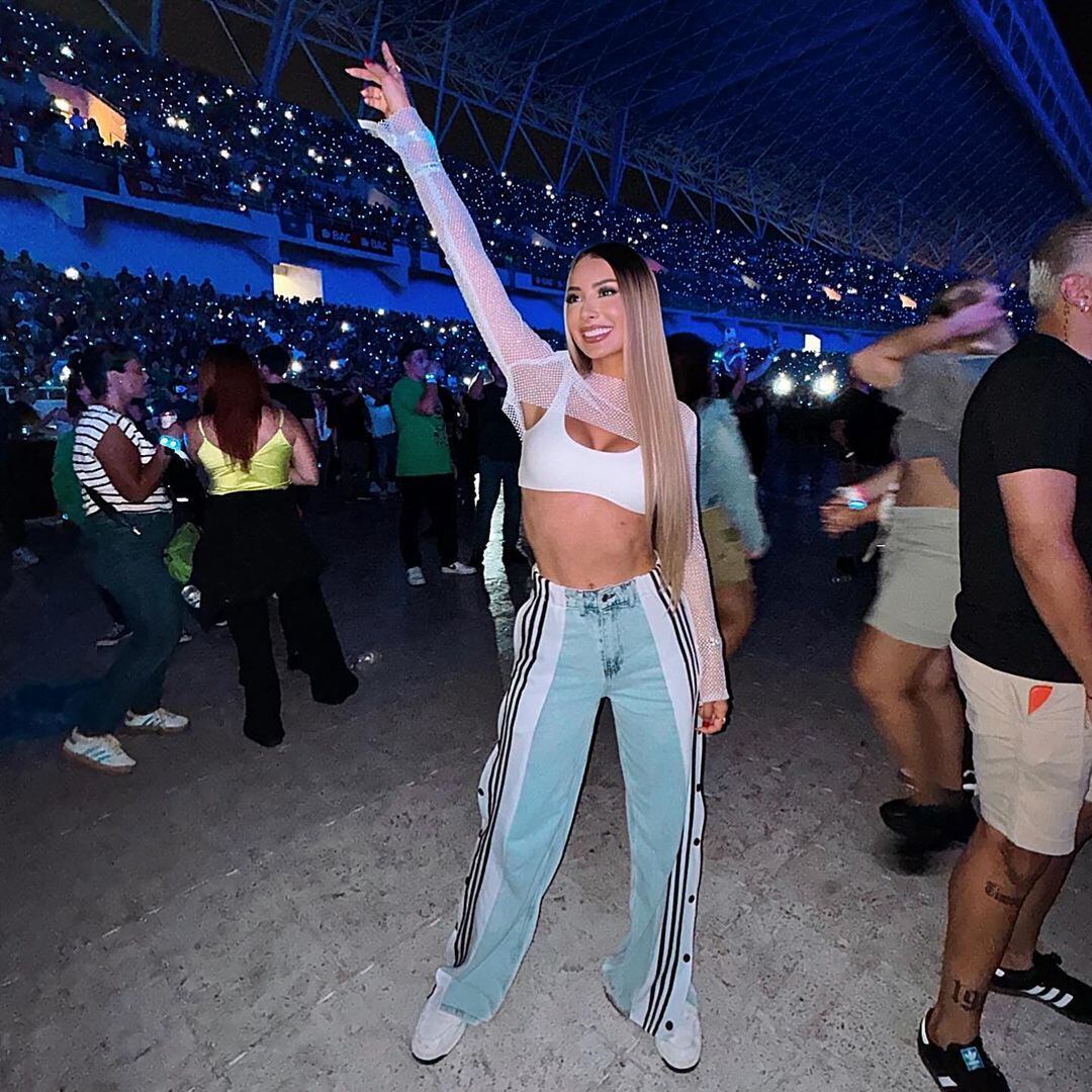 Elena Correa lució radiante en el concierto.