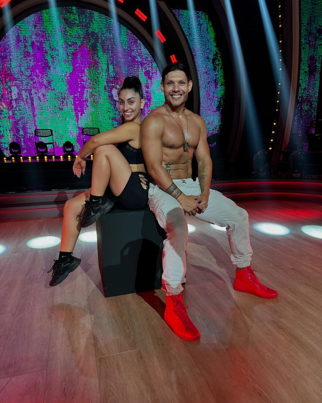 Berny Madrigal y su bailarina Alhana Morales en la primera temporada de Mira quién baila
