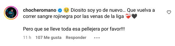 ही विनंती चोची लीगच्या नेतृत्वासाठी केली गेली आहे. स्क्रीन कॅप्चर इन्स्टाग्राम एलडीए.