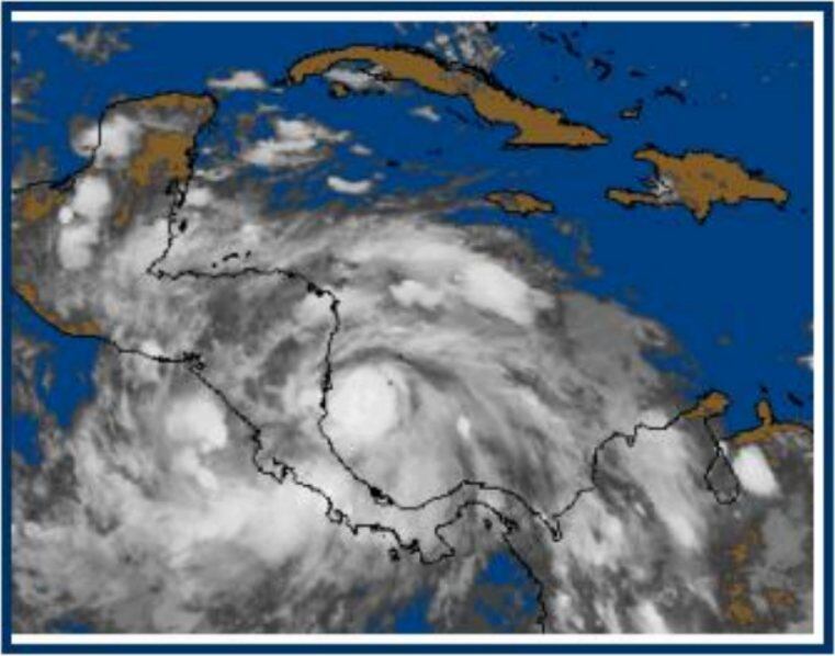 Tormenta tropical Bonnie. Foto IMN