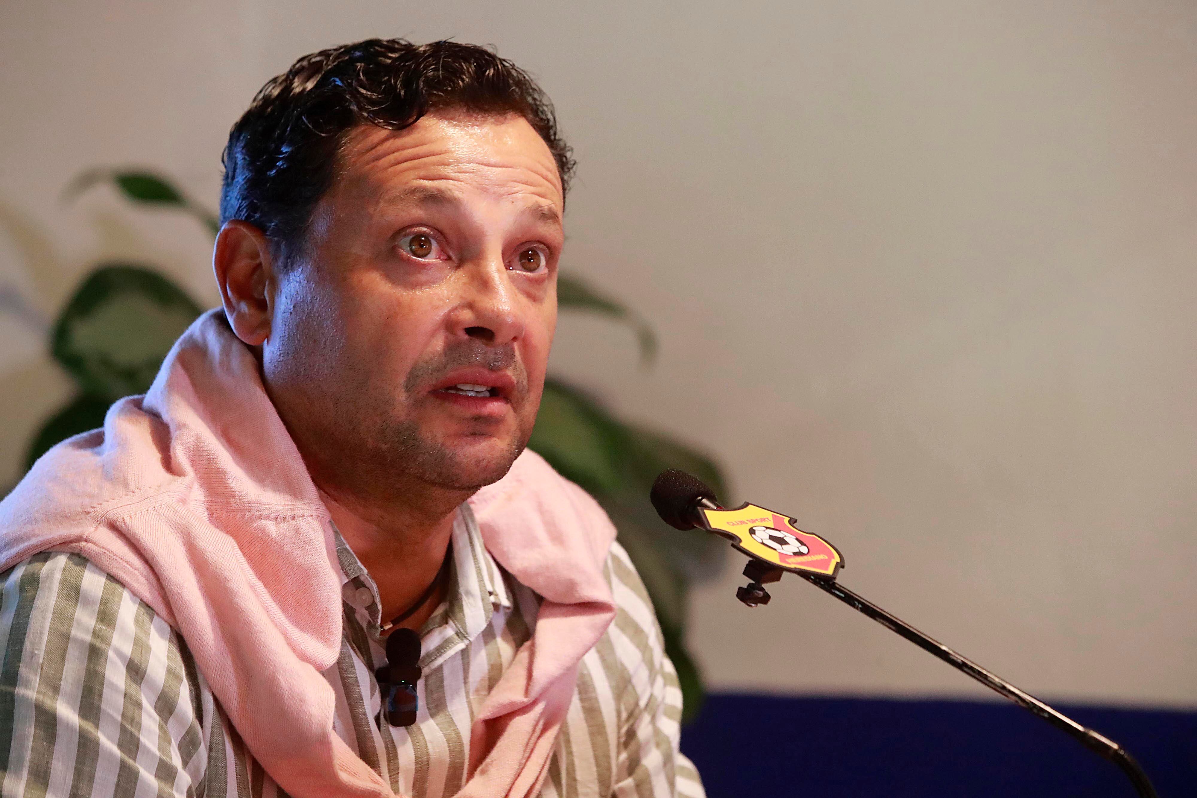 07/11/2023 Restaurante La Tertulia, San Pablo de Heredia. El director técnico del Club Sport Herediano, Jeaustin Campos, habló con la prensa previo al partido de este miércoles contra Cartaginés por campeonato nacional.