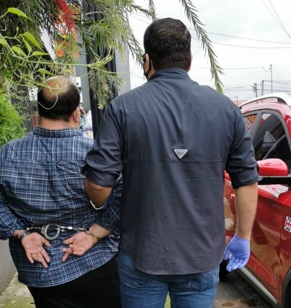Hombre apellidado Ruiz es detenido en Heredia como sospechoso de estafa. Foto OIJ.