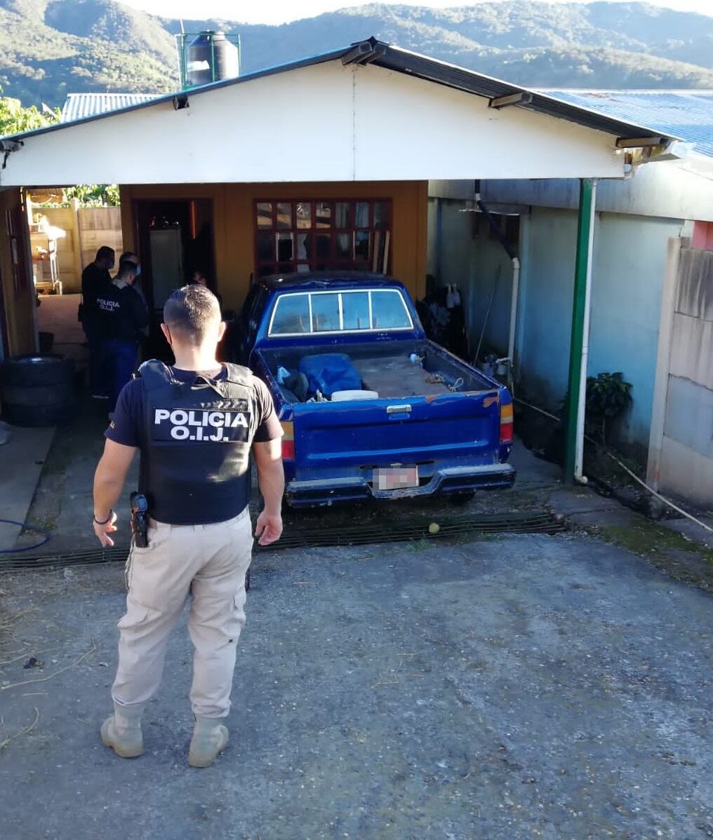 Detienen a dos hombres sospechosos de homicidio de madre e hija en León Cortés. Foto OIJ.