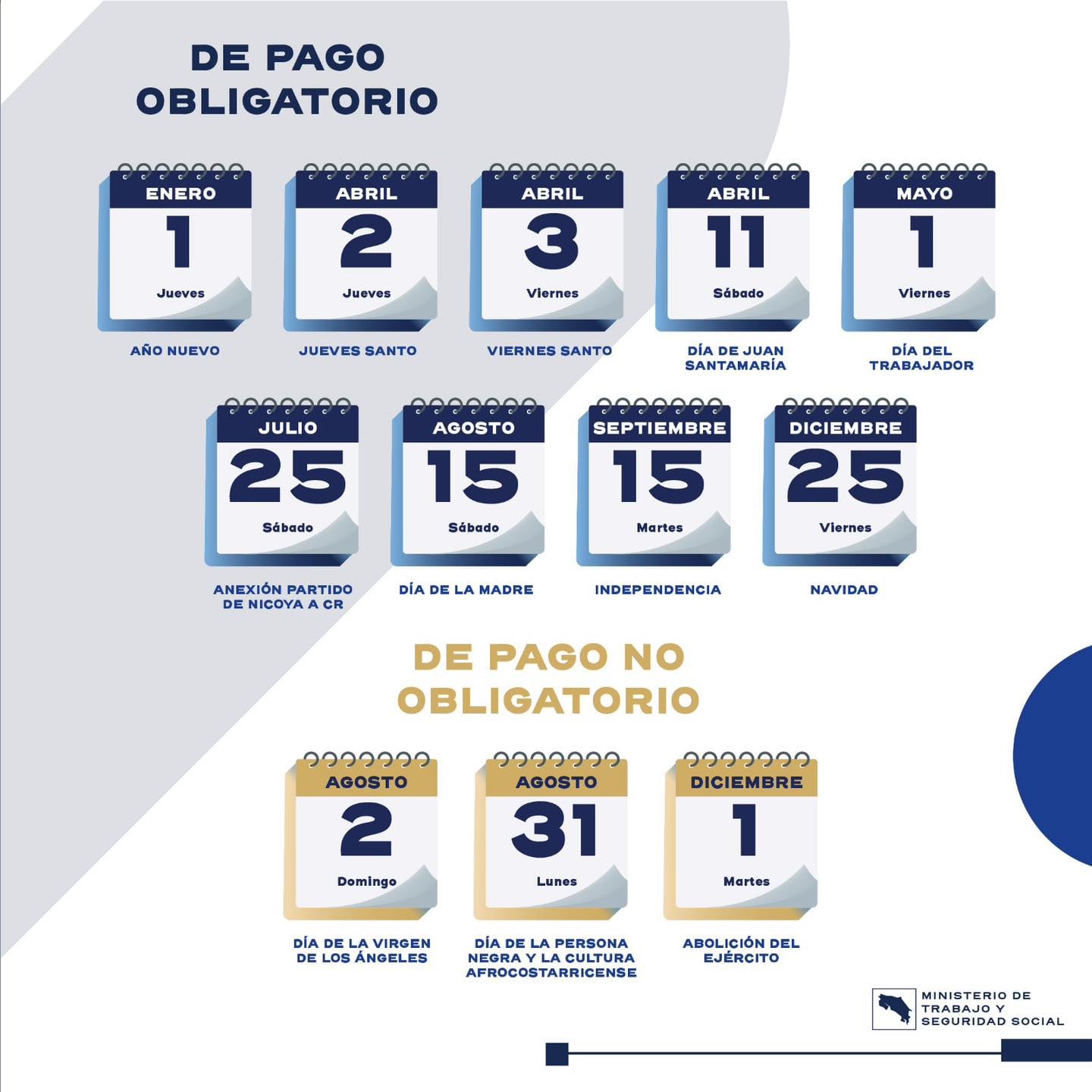 Días feriados del 2026, guarde este dato