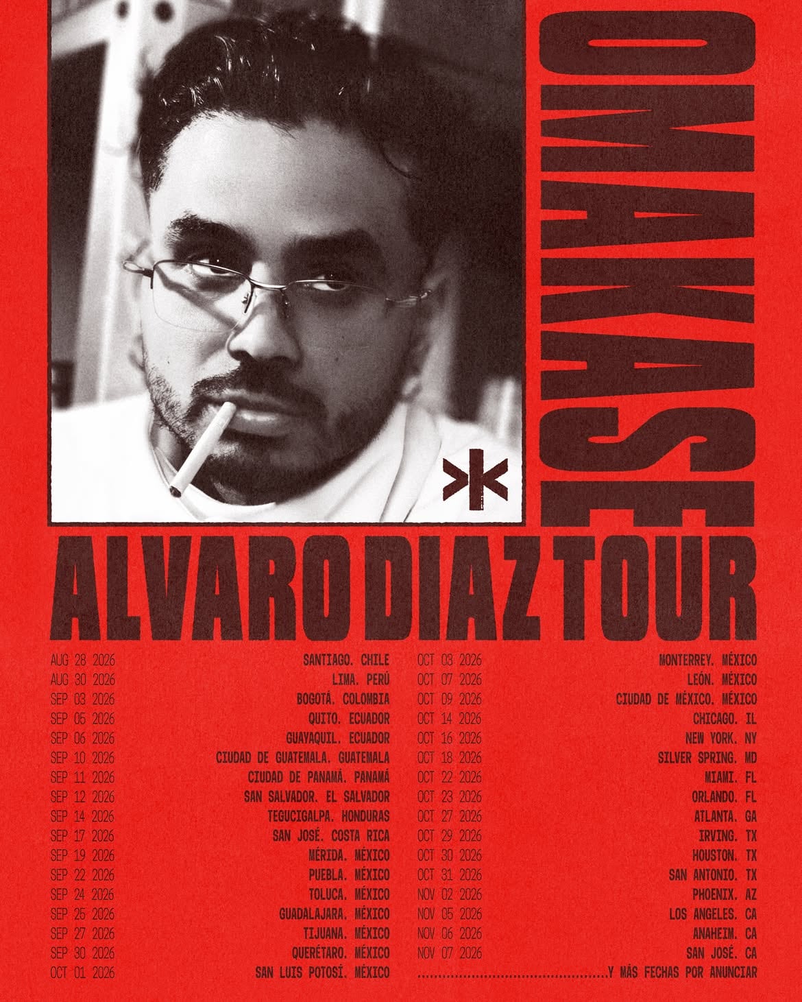 Álvaro Díaz se presentará el 17 de septiembre de 2026 en Parque Viva.