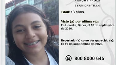 OIJ busca a chiquita de 13 años reportada como desaparecida en Barva