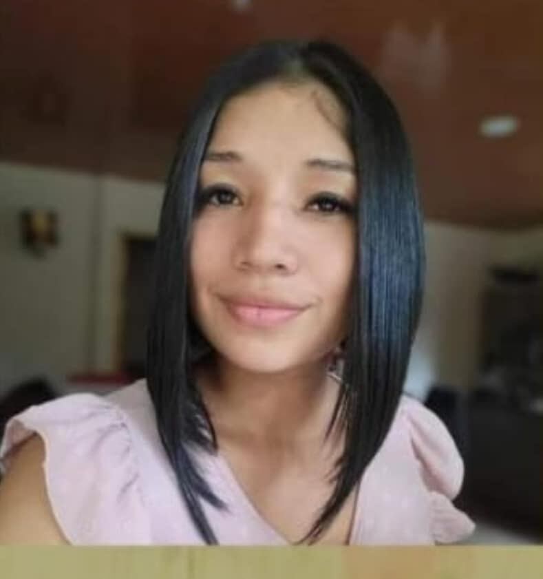 María Victoria Lázaro, joven madre que murió en choque contra bus en la zona sur. Foto cortesía.
