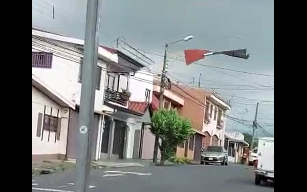 Torbellino en Santo Domingo de Heredia. Foto cortesía.