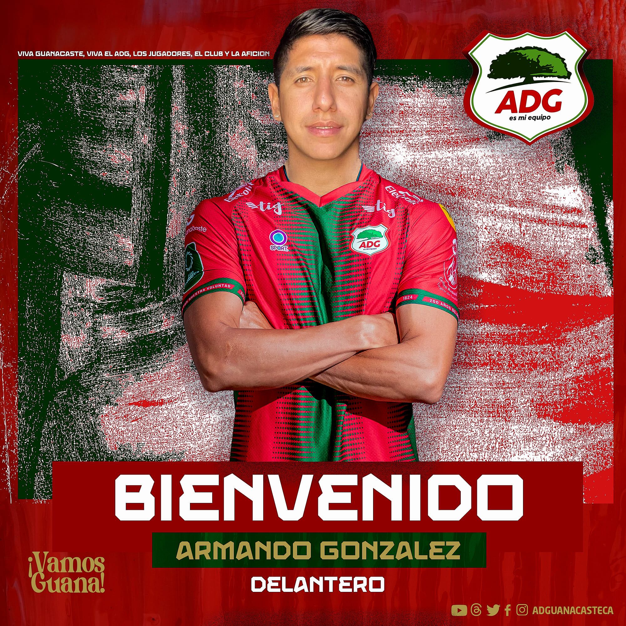 El delantero mexicano Armando González es el nuevo refuerzo de la ADG. Prensa Guanacasteca.