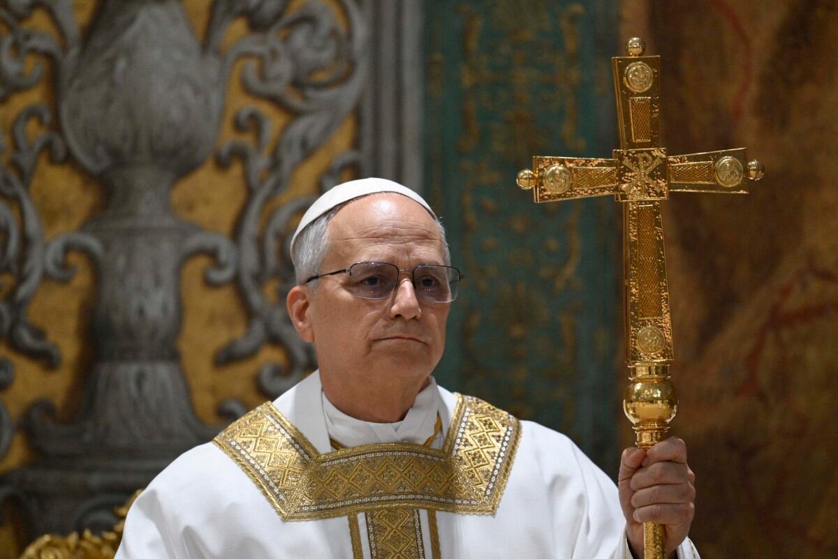 This photo taken and handout on May 9, 2025 by The Vatican Media shows Pope Leo XIV during a mass with cardinals in the Sistine Chapel in The Vatican. (Photo by Handout / VATICAN MEDIA / AFP) / RESTRICTED TO EDITORIAL USE - MANDATORY CREDIT "AFP PHOTO / VATICAN MEDIA" - NO MARKETING - NO ADVERTISING CAMPAIGNS - DISTRIBUTED AS A SERVICE TO CLIENTS