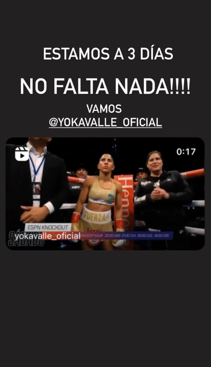 Kendall Waston ha cumplido a la regla con apoyar a Yokasta Valle con la pelea. Foto: Instagram.