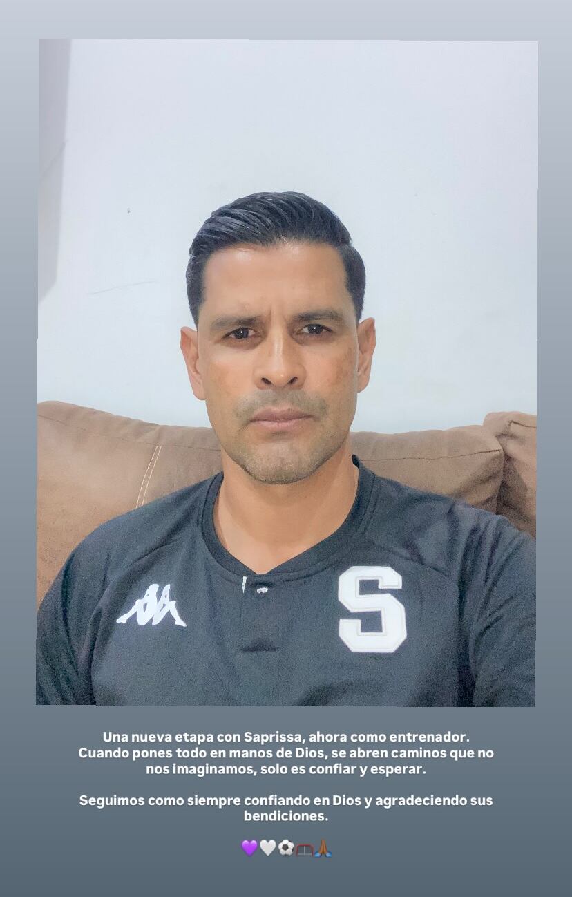 Keilor Soto se convirtió en entrenador de ligas menores del Saprissa. Instagram.