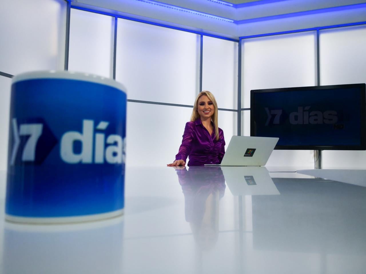 Estefanía Colombari Coto, periodista de 7 Días y presentadora de Telenoticias, de canal 7. Cortesía