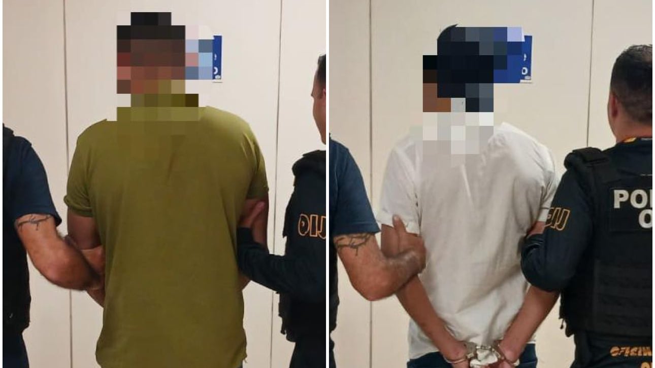 Dos sospechosos de bajonazos fueron detenidos tras una serie de ataques contra conductores en Orotina. Foto: OIJ