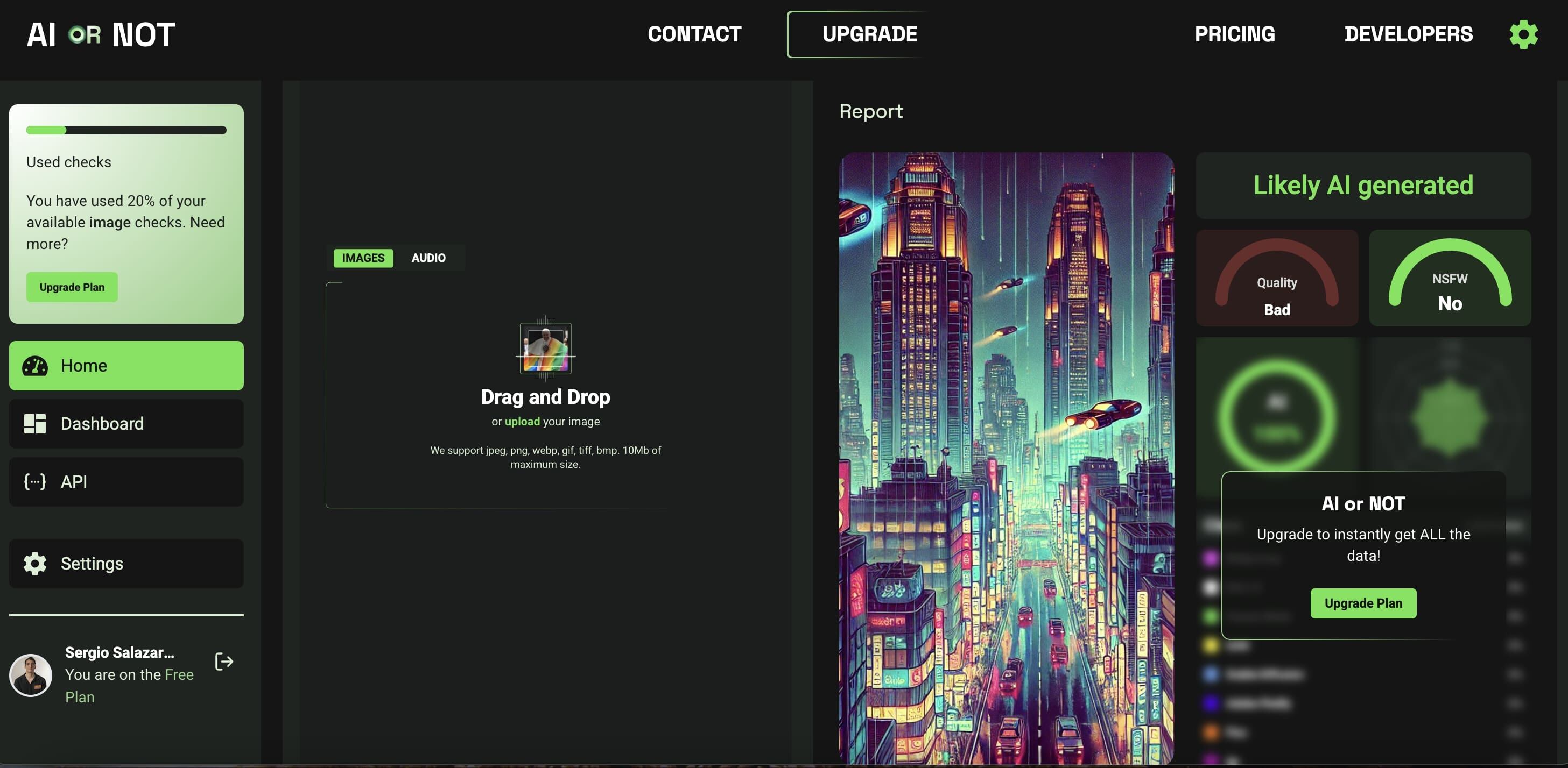 AI or Not es muy fácil de usar y súper funcional.