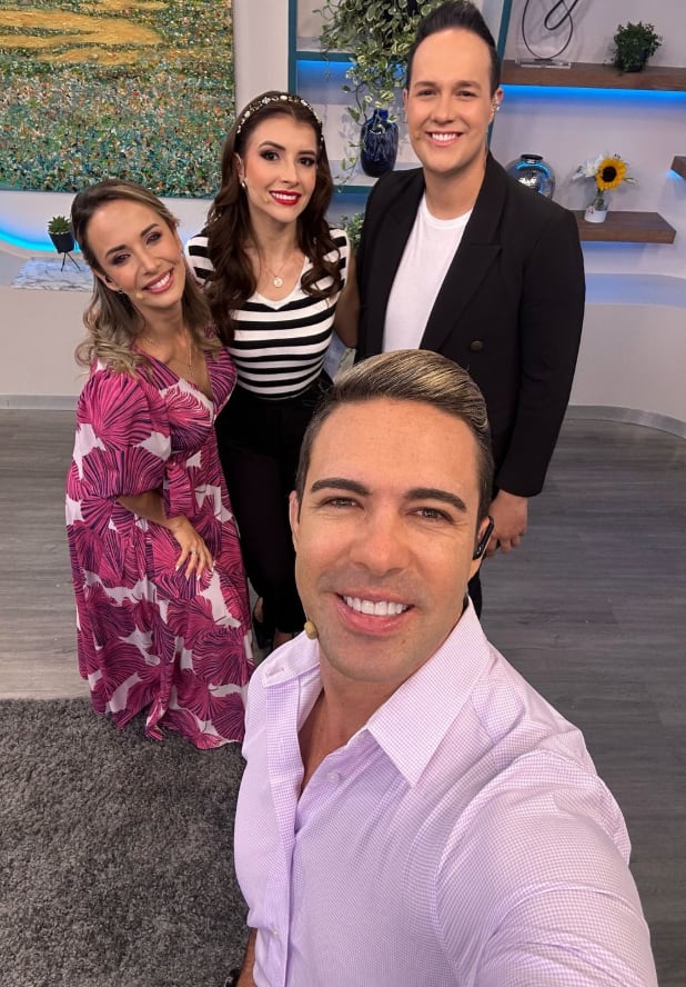 Ítalo Marenco, Maricris Rodríguez, Charlyn López, Rafa Pérez, presentadores de Giros de Repretel