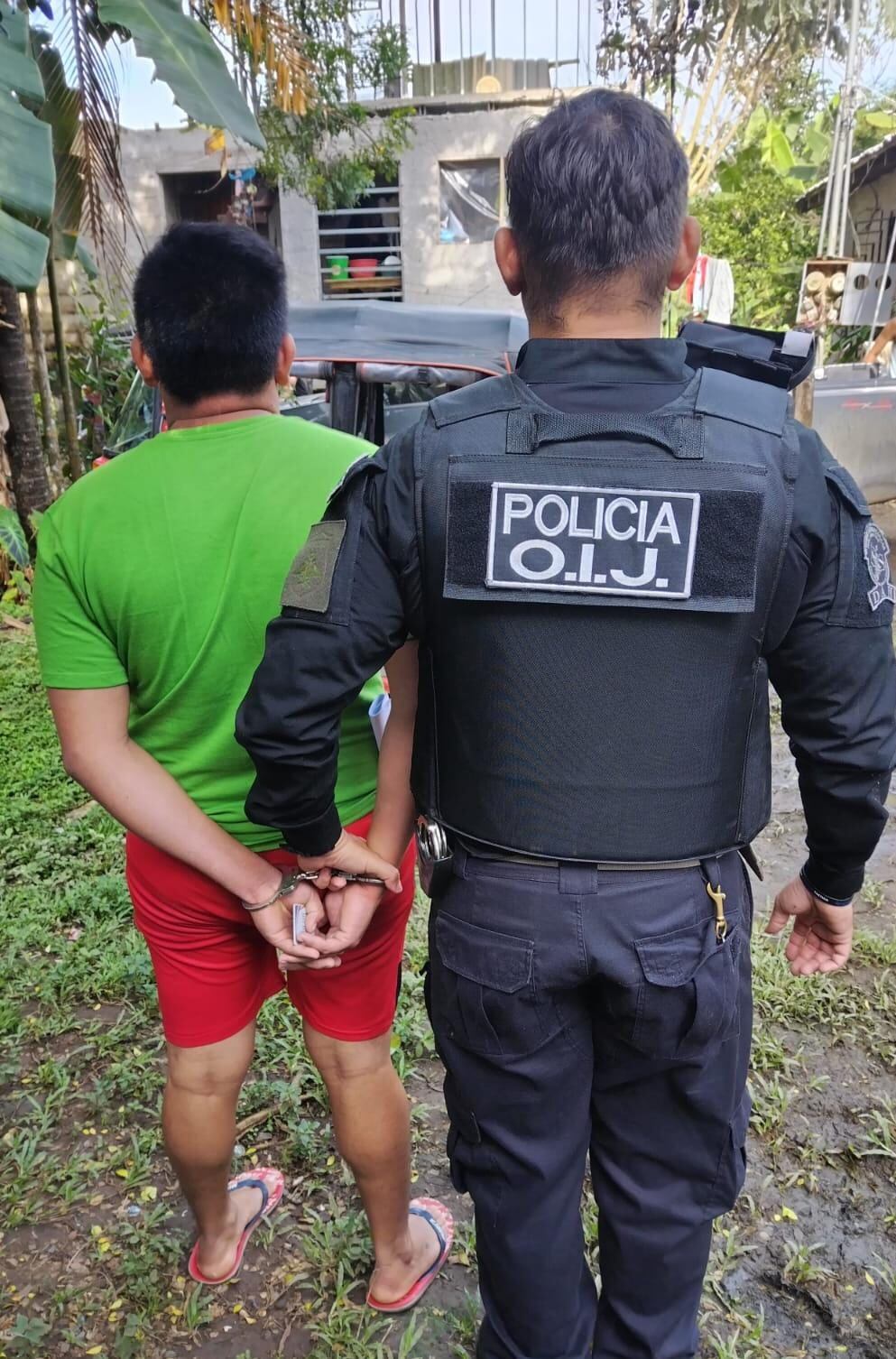 “Diablos de Nosara” banda conformada por siete personas por vender droga y por el homicidio de un hombre de apellido Reyes de 29 años, de nacionalidad nicaragüense, ocurrido el pasado domingo 29 de setiembre del 2024 en Nosara. Foto: OIJ