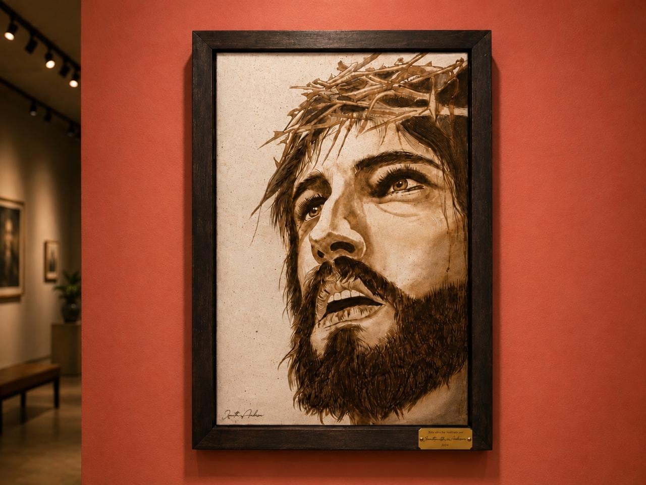 Jonathan García dibuja desde los 7 años y hace apenas un mes dejó su trabajo fijo para vivir de los retratos que pinta con tinta hecha a base de café