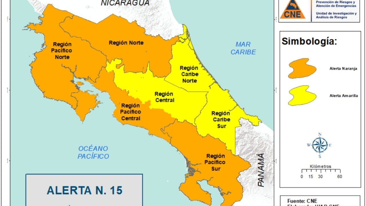 El paso de la onda tropical #5 y la activación de la Zona de Convergencia Intertropical son los responsables de causar fuertes aguaceros para este segundo fin de semana de junio. Foto: CNE