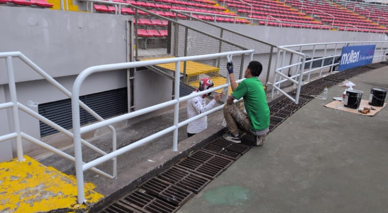 Mejoras en el estadio Nacional.