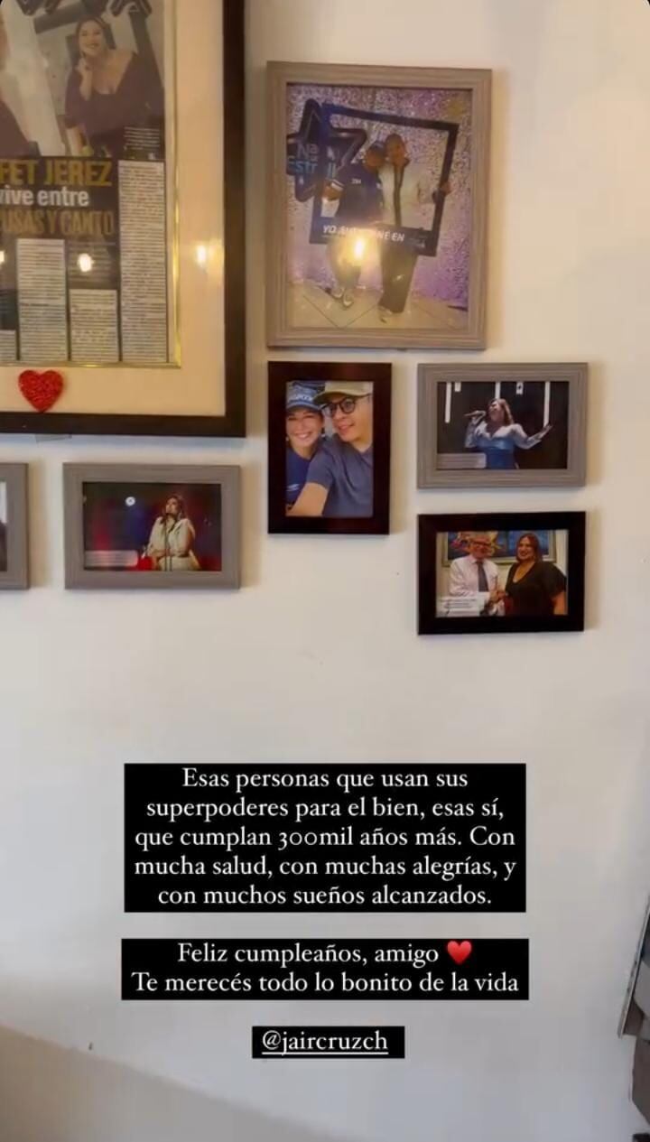 Jafet Jerez le dedicó un lindo mensaje a Jair Cruz