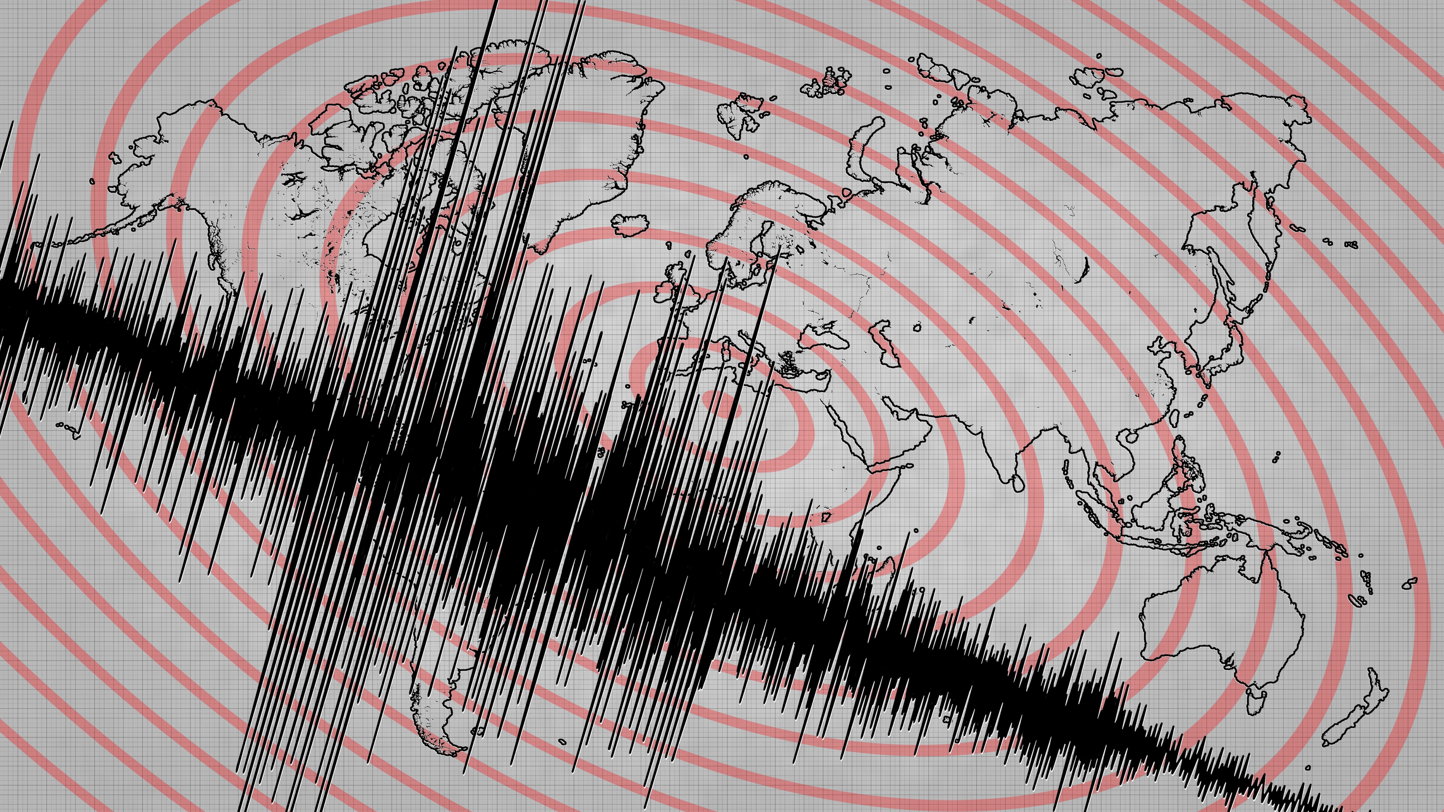Foto ilustrativa de actividad sísmica, terremoto, red de monitoreo sísmico