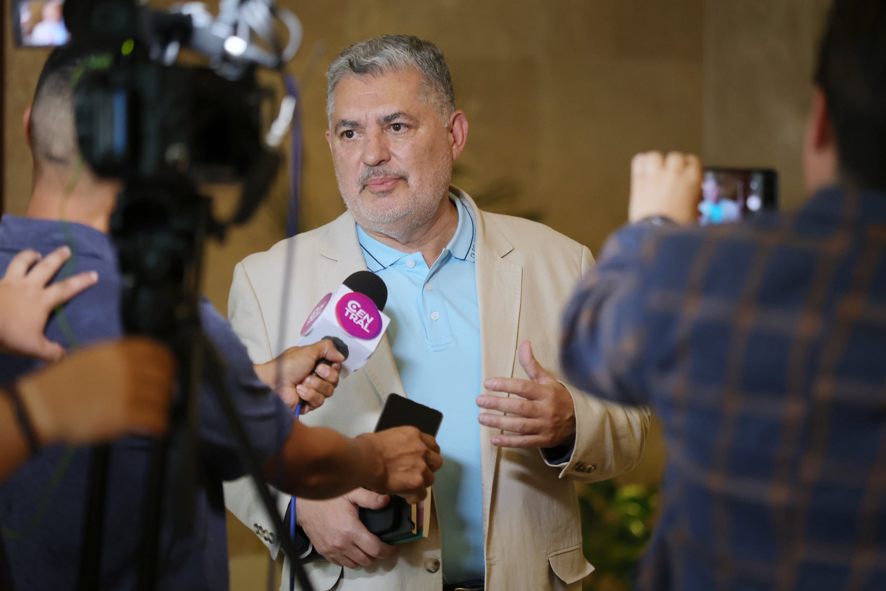Ñ 24/08/2025/ Asamblea Nacional del Partido Pueblo Soberano / en la foto José Miguel Villalobos, abogado personal del presidente Rodrigo Chaves y primer lugar por Alajuela / foto John Durán