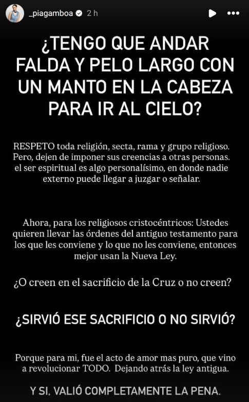 Alicia Gamboa, hermana de Marilin Gamboa, no se le quedó callada a un hombre que le insinuó que no iría al cielo, basado en el contenido que ella comparte en su Instagram.