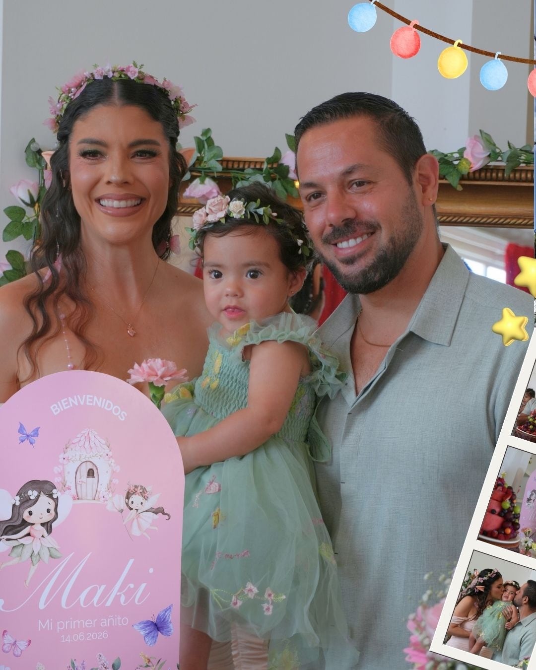 Marianela Valverde y su esposo Juan David Cardona y su hija Macarena.