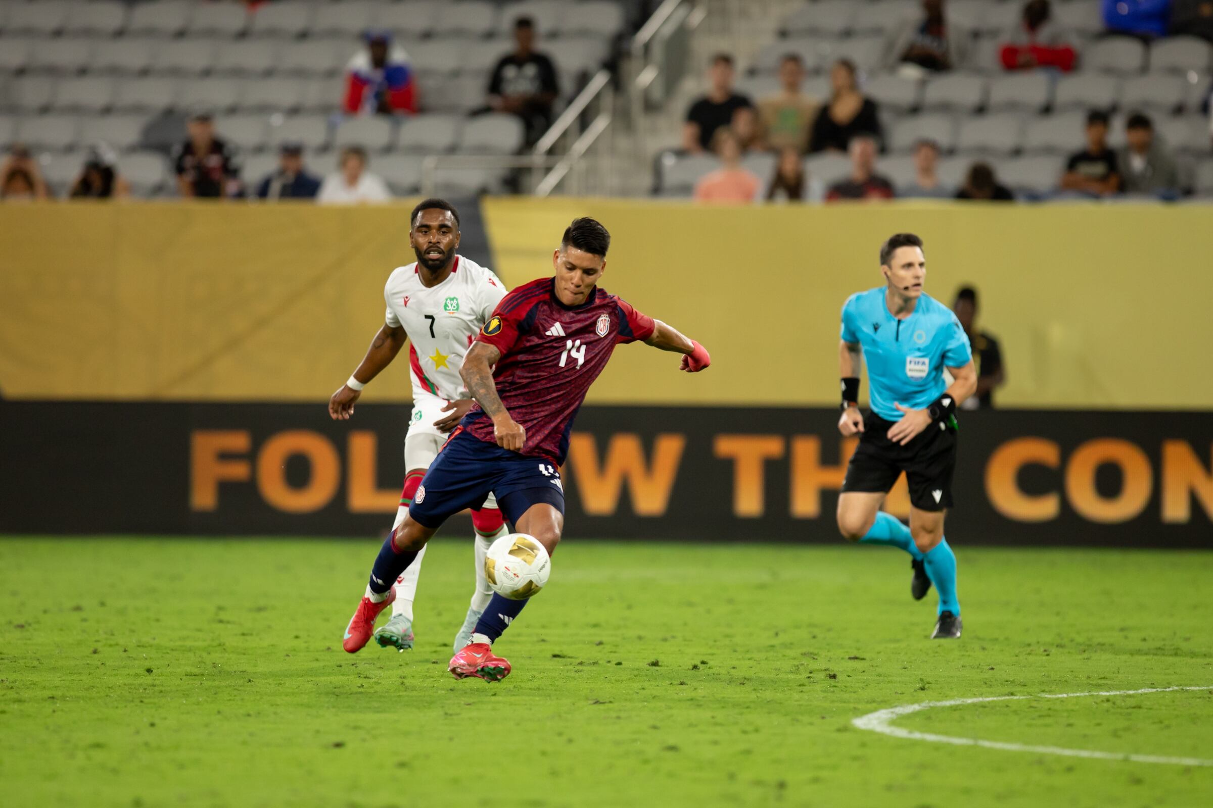 Buen jo entre Costa Rica Surinam Copa Oro 2025 / foto Fedefutbol