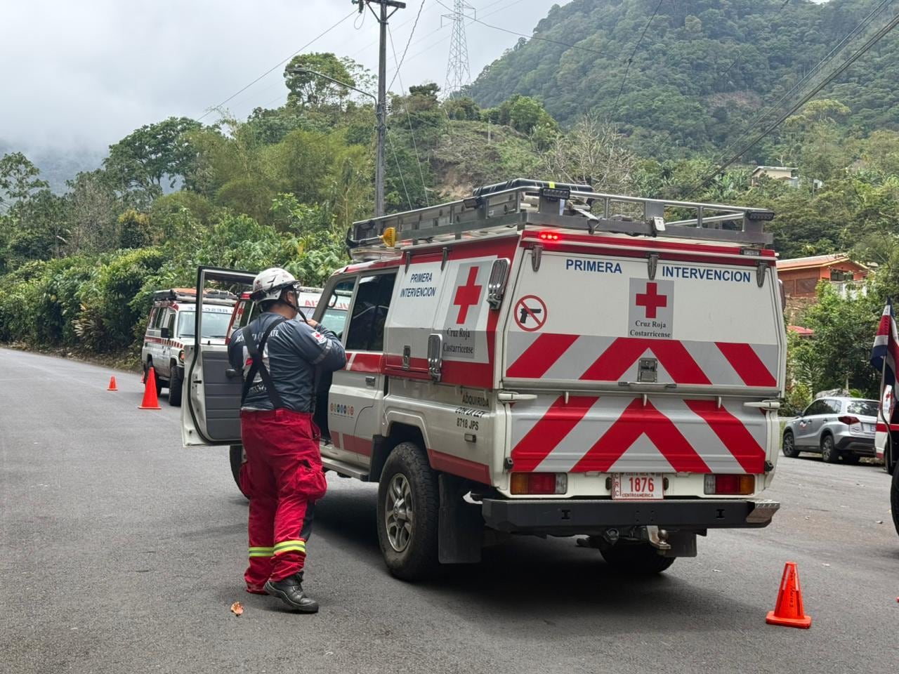 El motociclista falleció en el sitio del accidente. Foto: Cruz Roja