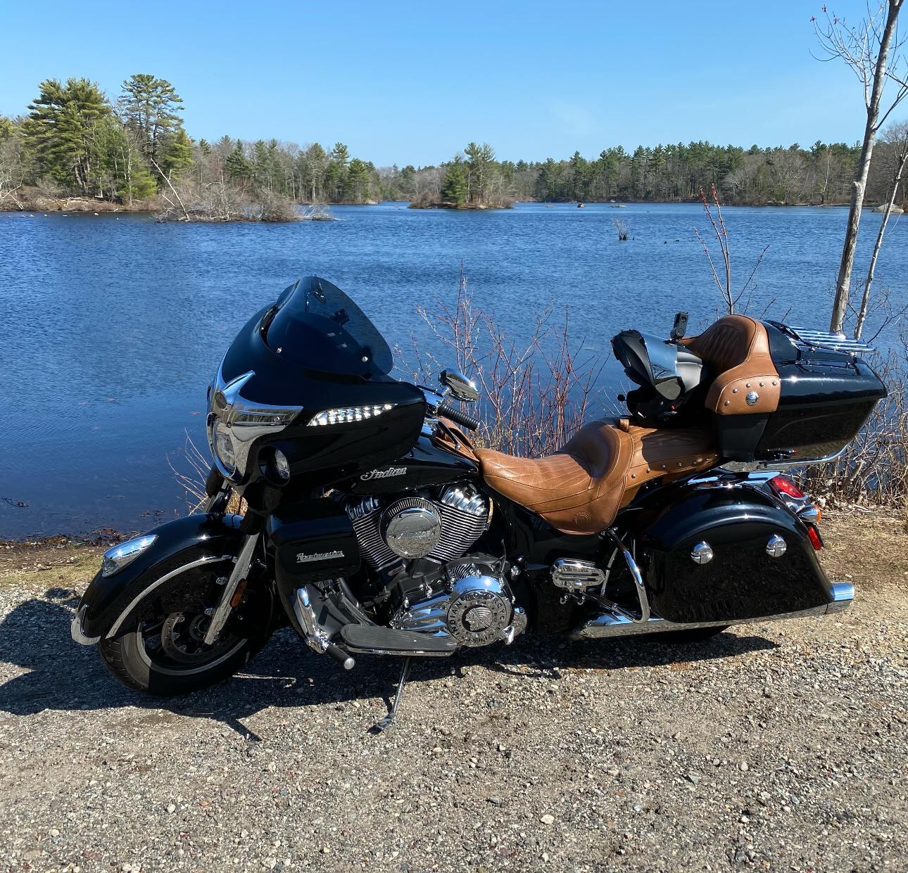 Eduardo Araya Pereira es un tico que vive en Boston y tiene una moto Indian Roadmaster 2015. Foto: Cortesía.