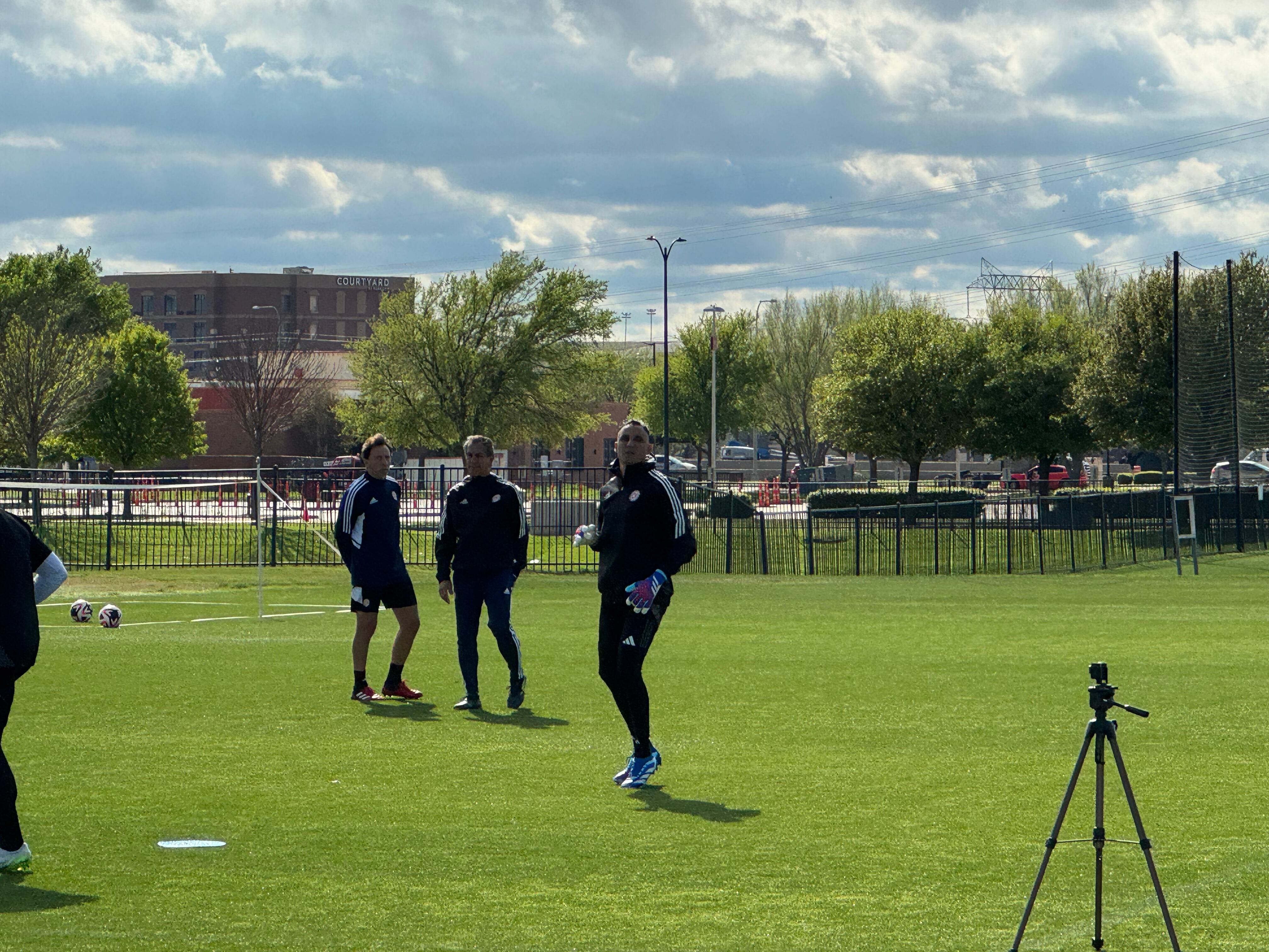 Entrenamiento de la Selección de Costa Rica previo al partido ante Honduras en las canchas de entrenamiento del Toyota Park en Frisco, Texas.