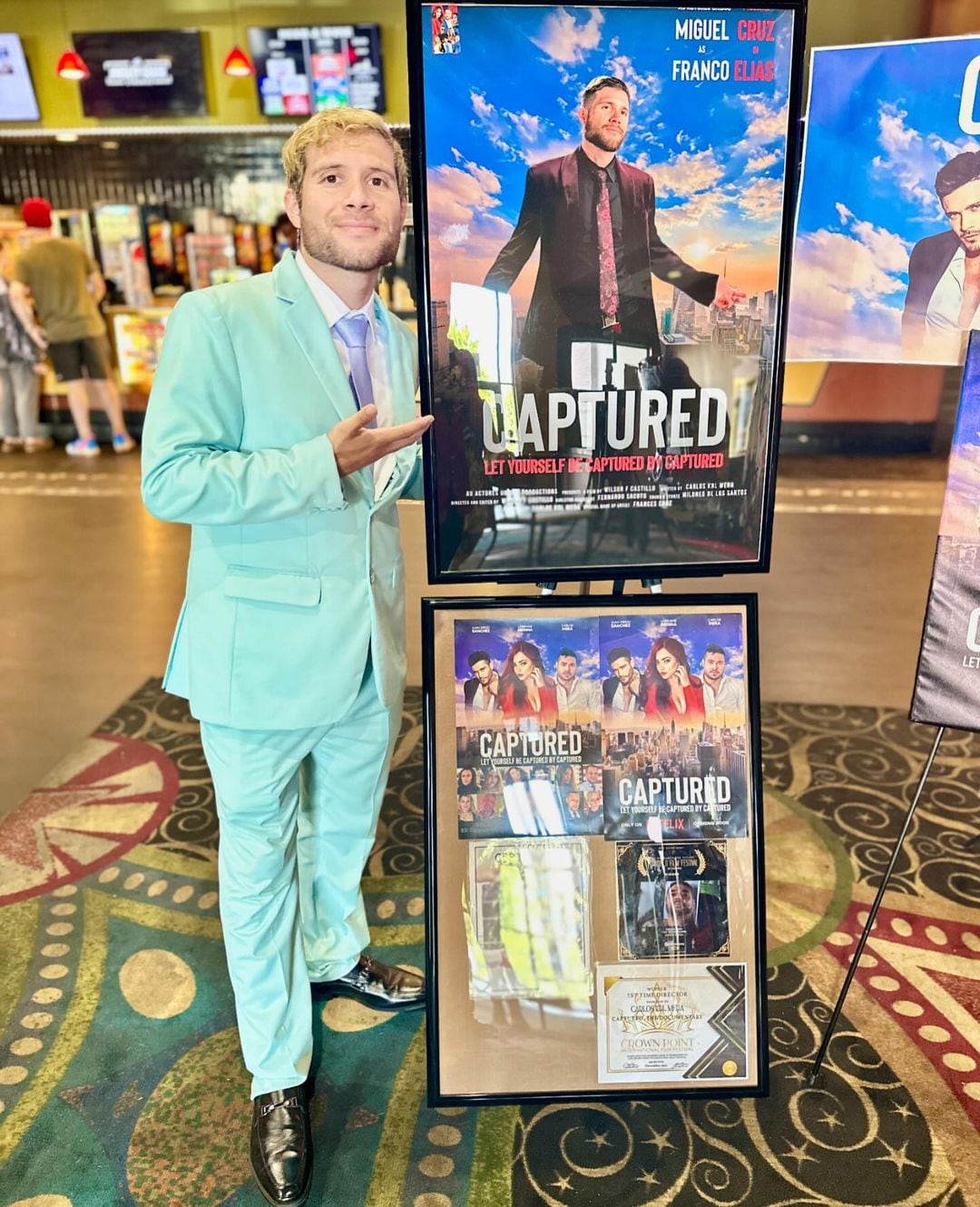 Miguel Cruz, actor tico en Estados Unidos, productor y actor de la película "Capturados".