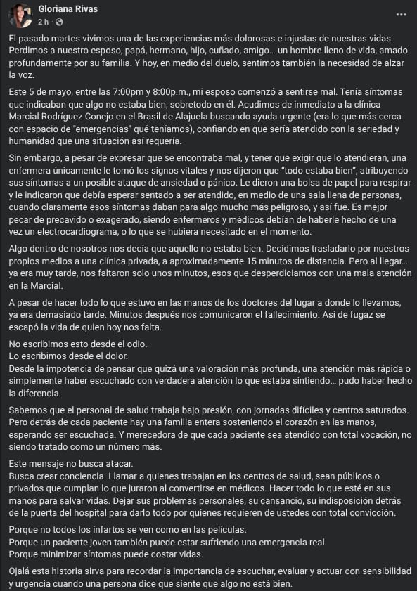 Viuda del hermano de Omar Cascante