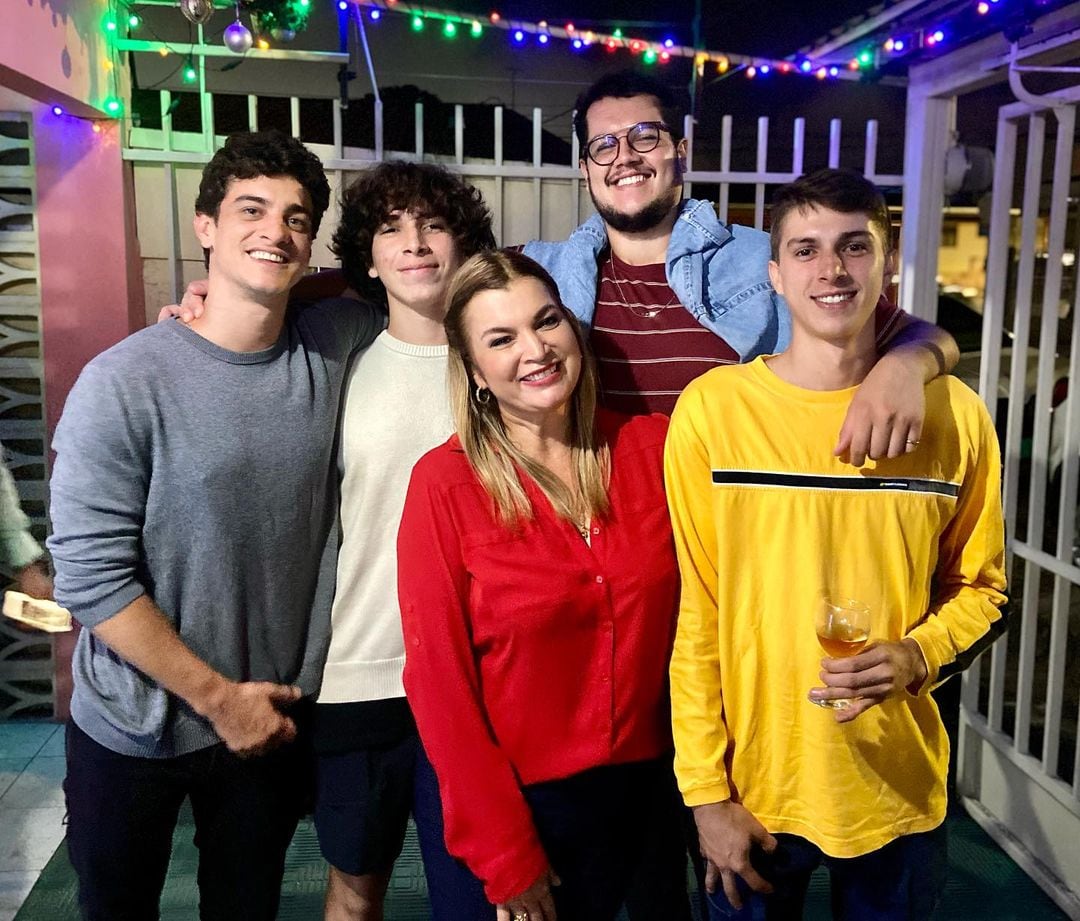 Adriana Durán y sus hijos