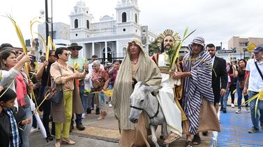 La burrita Chepita volvió, ya pensionada, y triunfó en la procesión del centro de San José