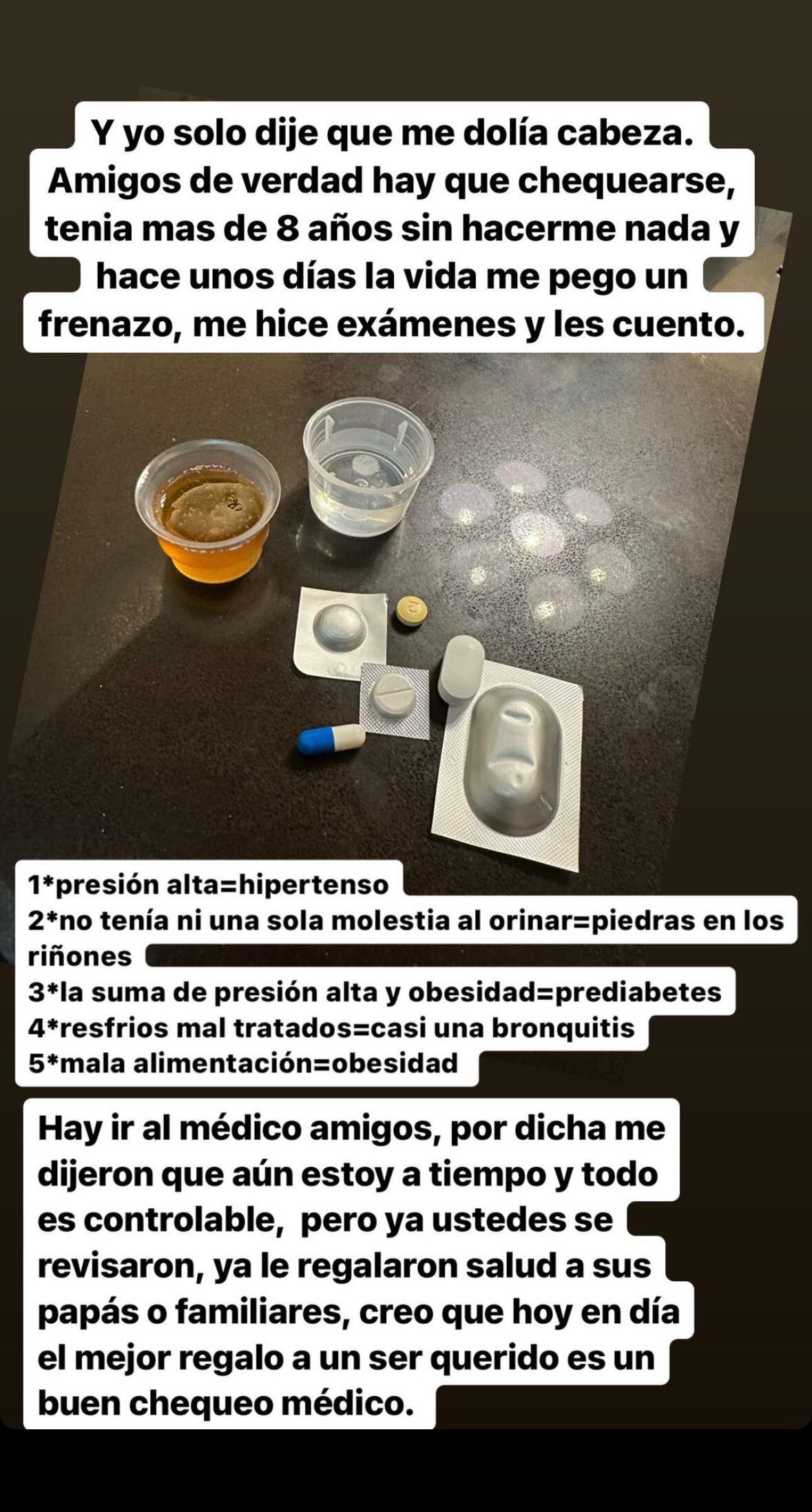 Daniel Montoya se hizo un chequeo médico