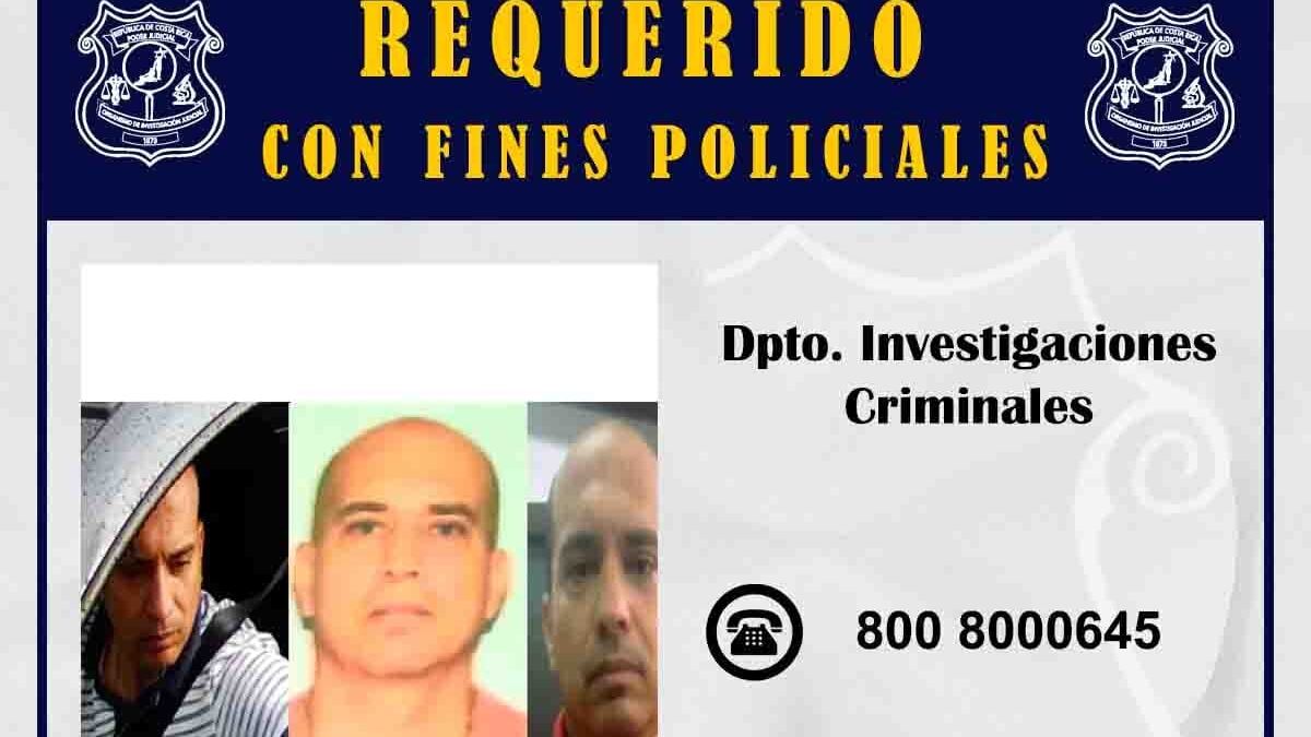 El OIJ divulgó la imagen de este hombre, quien es requerido en el marco de una investigación por posible tráfico de drogas.