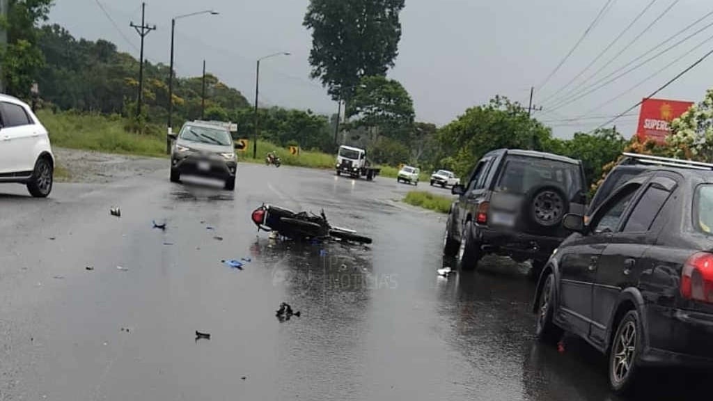 El motociclista Rolando Figueroa Abarca, de 25 años, murió en un accidente de tránsito en Las Mercedes de Cajón, en Pérez Zeledón, este miércoles 22 de abril del 2026. Foto: Tomada de PZ Noticias