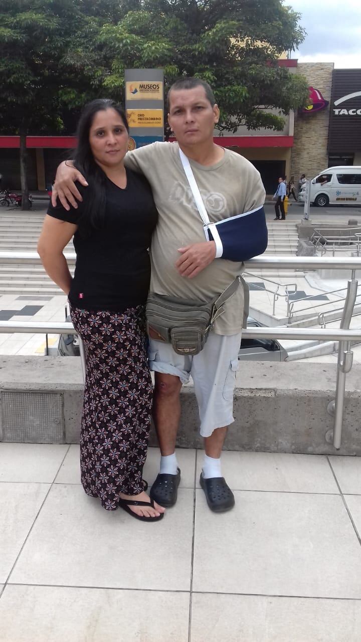 Jesús Naranjo Marín sobreviviente de accidente con camión ocurrido en la zona sur. Foto cortesía Jesús Naranjo.