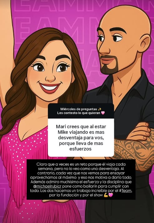 Mariana Uriarte y Michael Rubí, pareja de Mira quién baila.